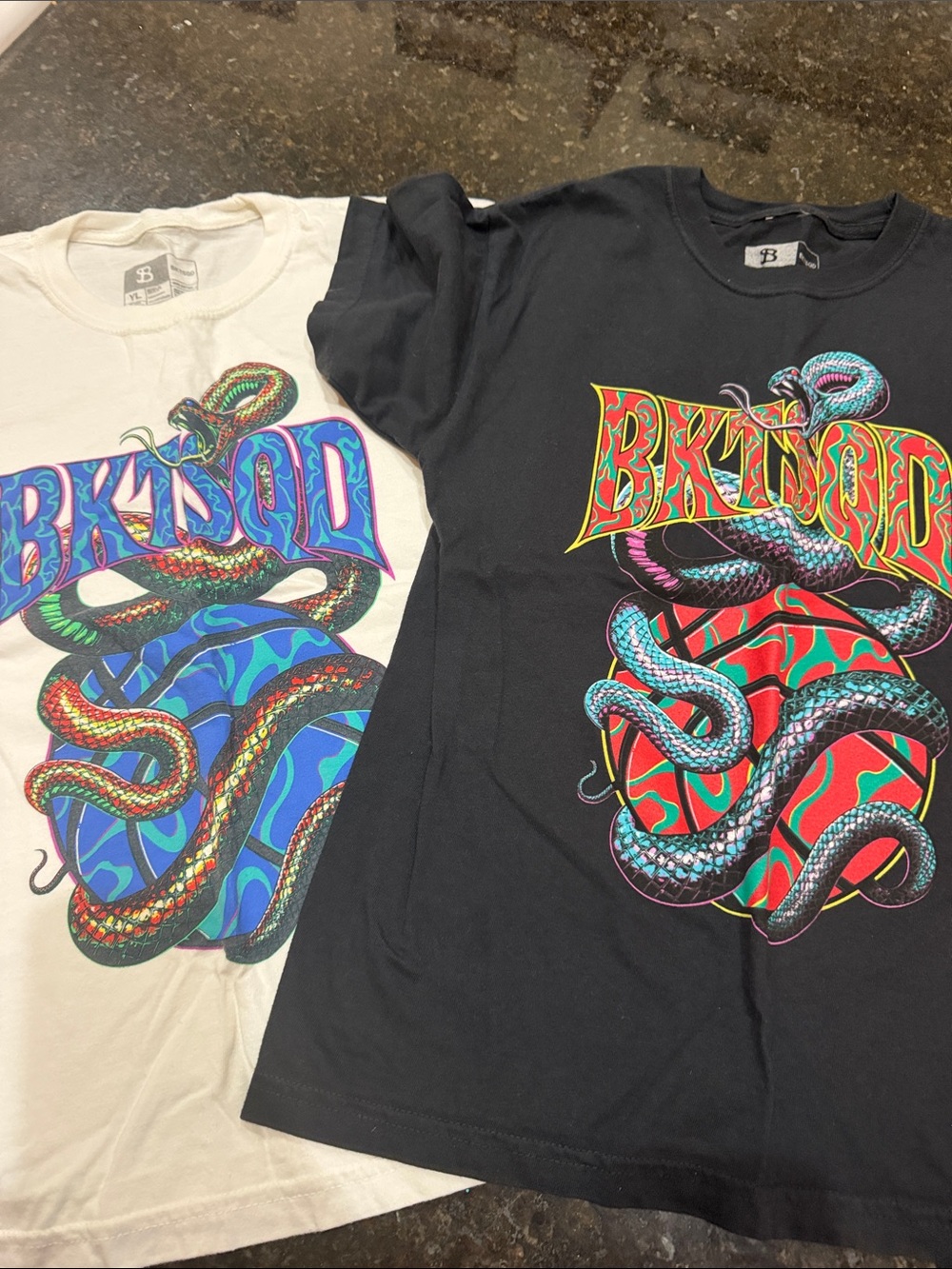 Kids Short Sleeve Snake Graphic Tee - Black